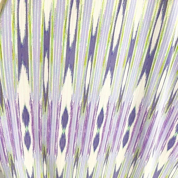 Natori Purple & Green Patterned Sleeveless Maxi Dress Women's Size Medium - Picture 6 of 9